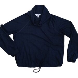 JOY LAB NAVY COWL NECK TOP